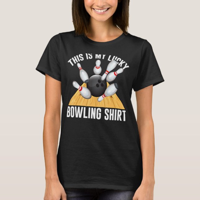 Camiseta Lucky Bowling Team Vintage Retro (Anverso)