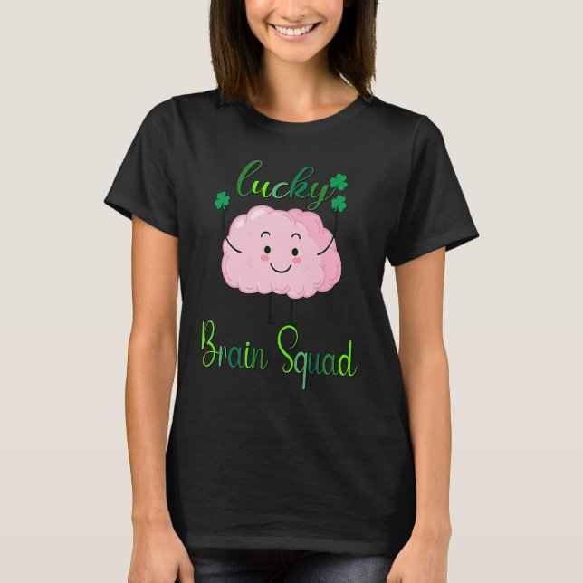 Camiseta Lucky Brain Squad St Patricks Day Enfermería Fu (Anverso)