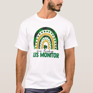 Camiseta Lucky Bus Monitor Rainbow St Patricks Day Sham