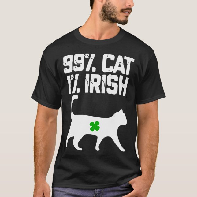 Camiseta Lucky Cat Animal St Patricku2019s Day 99 cat 1 Iri (Anverso)