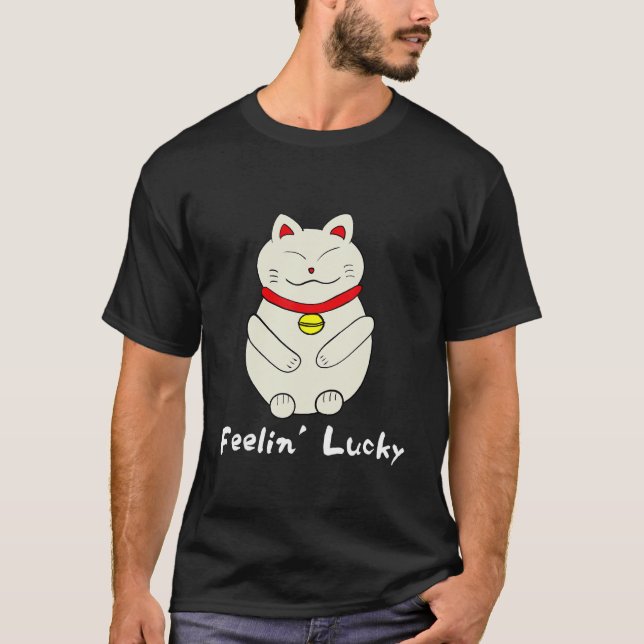 Camiseta Lucky Cat Feelin' Lucky Maneki Neko (Anverso)