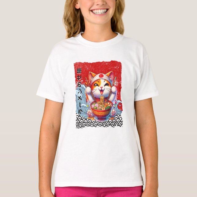 Camiseta Lucky Cat Noodle Love (Anverso)