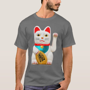 Camiseta Lucky Cat Waving Arm Buena Suerte