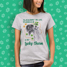 Camiseta Lucky Charm Kerry Blue Terrier Irish Dog Mom Funny
