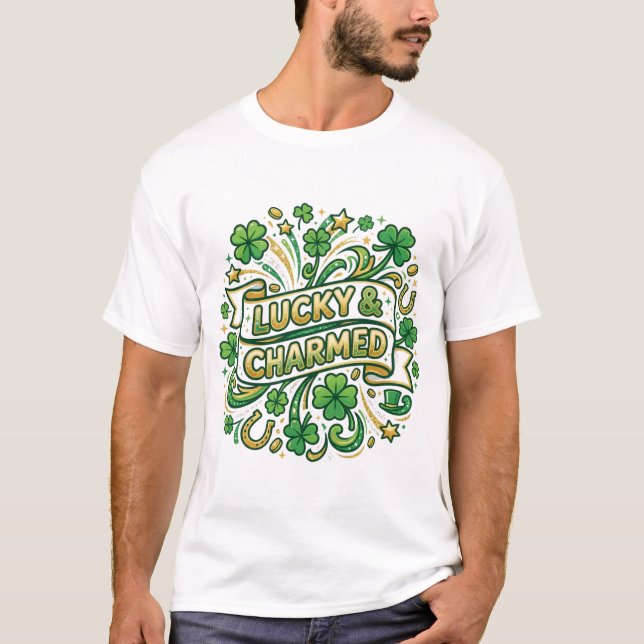 Camiseta Lucky & Charmed St. Patrick’s Day Shirt (Anverso)