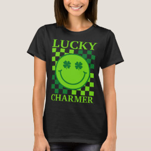 Camiseta LUCKY CHARMER Happy Face Smile Funny Saint St. Pat