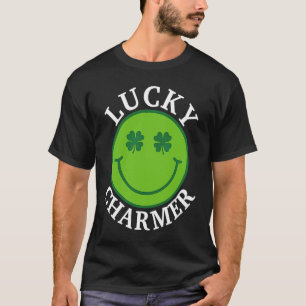 Camiseta LUCKY CHARMER Happy Face St Patrick's Day Boys Gi