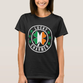 Camiseta Lucky Charmer Irish Flag Shamrock T Shirt