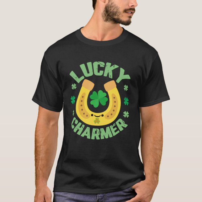 Camiseta LUCKY CHARMER  Teacher Student School St Patrick s (Anverso)