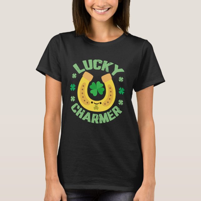 Camiseta LUCKY CHARMER  Teacher Student School St Patrick s (Anverso)