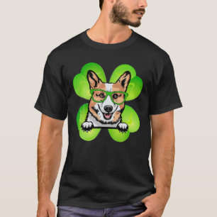 Camiseta Lucky Clover Corgi Funny St Patricks Day Costuma C