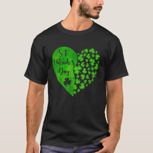 Camiseta Lucky Clover Heart Happy St.Patrick's Day Clover L