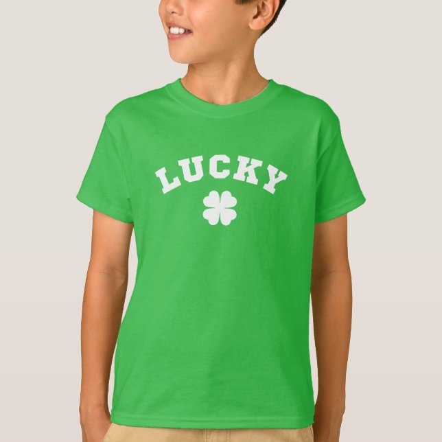 Camiseta Lucky Clover St. Patricks Day (Anverso)