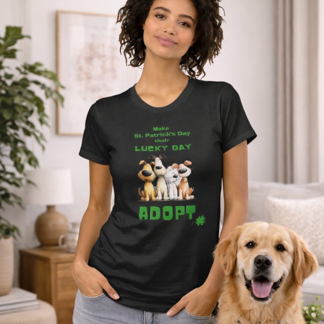 Camiseta Lucky Day Adopt Rescue Dogs Cute St Patrick’s Day (Subido por el creador)
