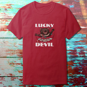 Camiseta Lucky Devil Tasmanian Devil Poker Player Personali