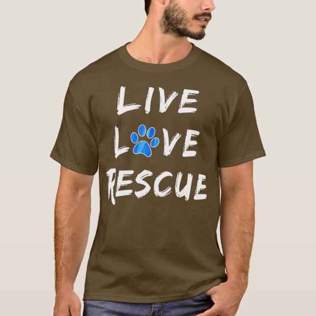 Camiseta Lucky Dog Animal Rescue - Live Love Rescue (Anverso)