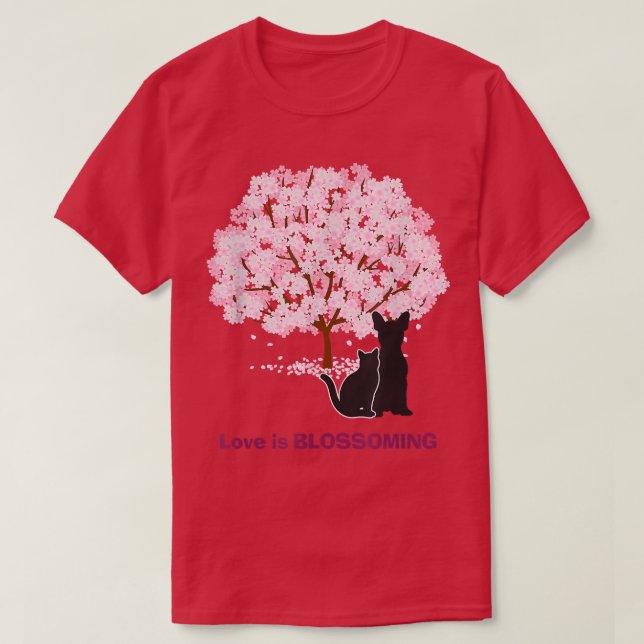 Camiseta Lucky Dog Animal Rescue  Love Is Blossoming  (Diseño del anverso)
