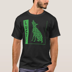 Camiseta Lucky Dog Irish Clover St Patrick S Day Green Sham