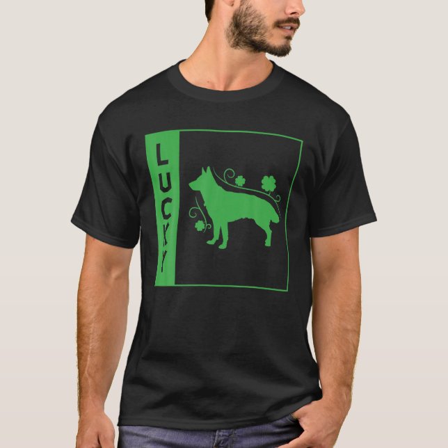 Camiseta Lucky Dog Leprechaun Irish Clover St Patrick's Day (Anverso)
