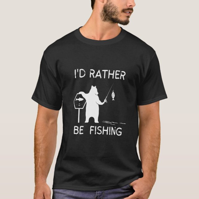 Camiseta Lucky Fishing I'd Just Rather Be Fishing (Anverso)