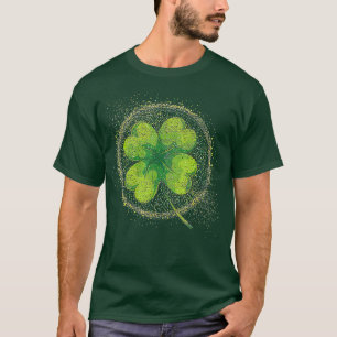 Camiseta Lucky Four Leaf Clover Shamrock Ireland St Patrick