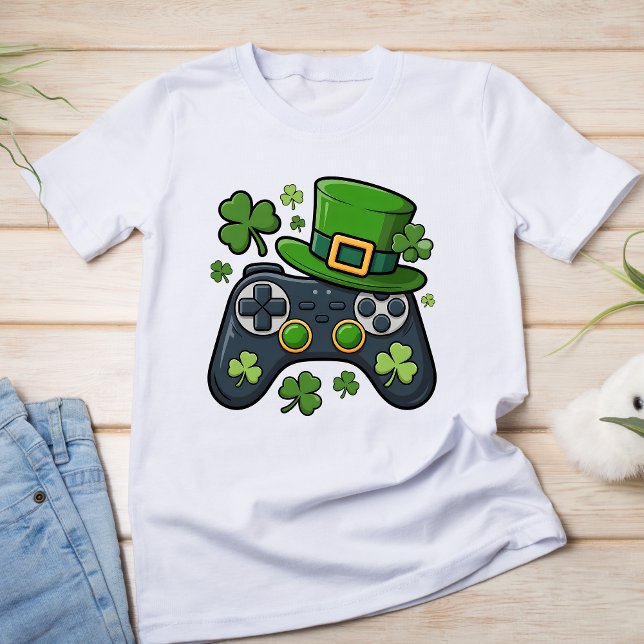 Camiseta Lucky Gamer St Patrick's Day Video Game Controller (Subido por el creador)