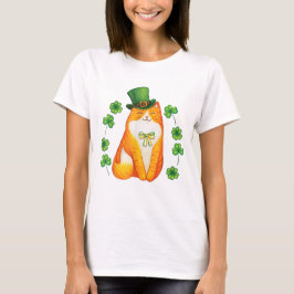 Camiseta Lucky Ginger Kitty St Patricks