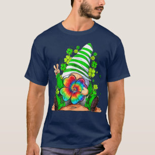 Camiseta Lucky Gnome Tie Dye Shamrock Feliz Día de San Patr