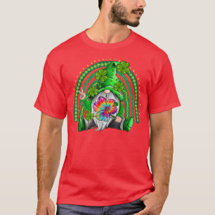 Camiseta Lucky Gnome Tie Dye Shamrock Feliz Día de San Patr
