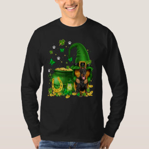 Camiseta Lucky Gnome U2013 Gnome Hug Doberman Dog St Patric