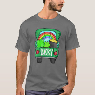 Camiseta Lucky Green Truck Pot Of Gold Shamrock Irish St Pa