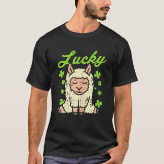 Camiseta Lucky Irish Llama Shamrock St Patrick Day Animal G