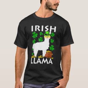 Camiseta Lucky Irish Llama Shamrock St Patrick Day Animal G
