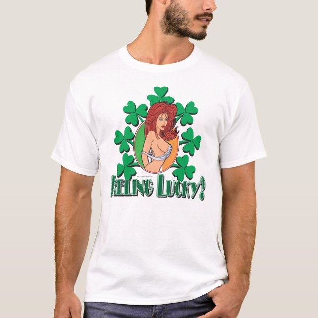 Camiseta Lucky Irish Pinup/St. Patrick's Day (Anverso)
