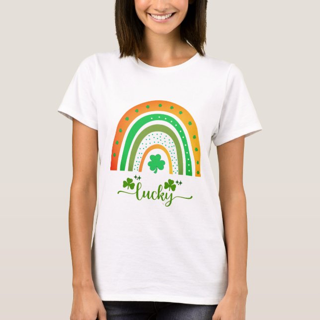 Camiseta Lucky Irish Rainbow (Anverso)