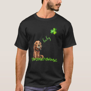 Camiseta Lucky Irish Setter Dog Shamrock St Patrick's Day