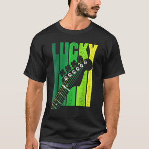 Camiseta Lucky Irish Shamrock Guitar For Guitarist St Patri