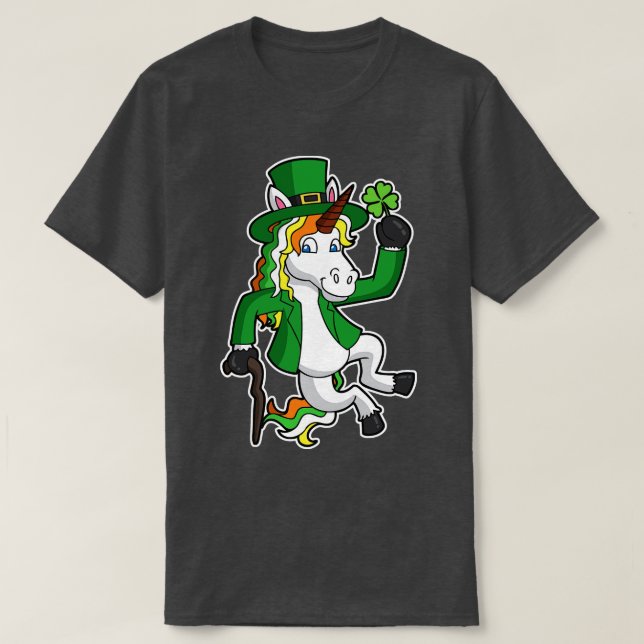 Camiseta Lucky Irish Unicorn St Patricks Day Click (Diseño del anverso)