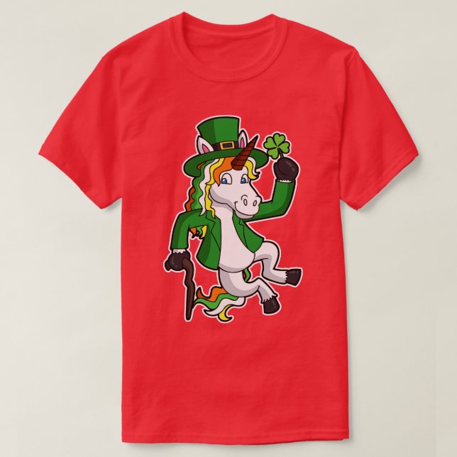 Camiseta Lucky Irish Unicorn St Patricks Day Click (Diseño del anverso)