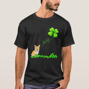 Camiseta Lucky Irlandés Con Corgi Corgi Dog
