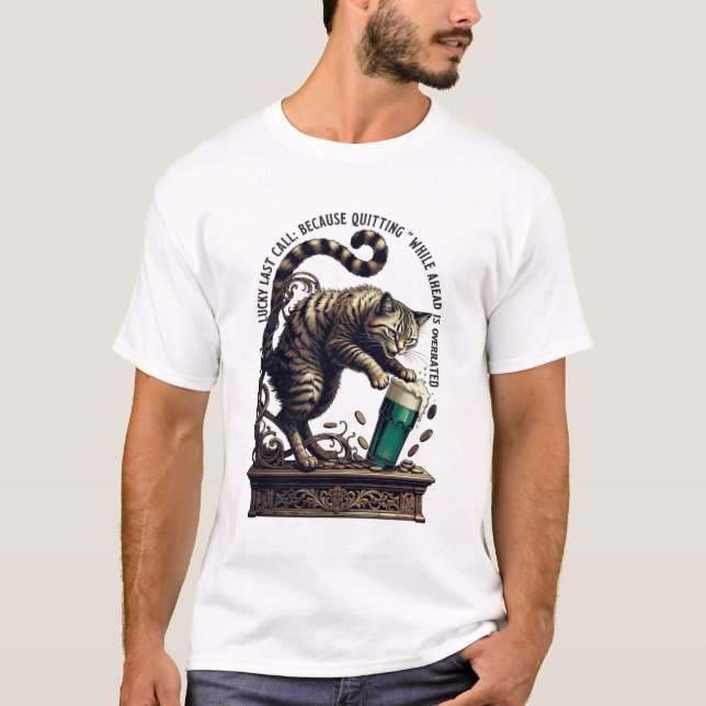Camiseta Lucky Last Call Cat Graphic Tee (Anverso)