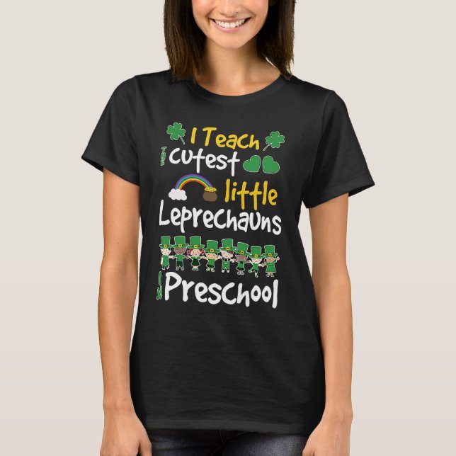 Camiseta Lucky Leprechauns St Patricks Day Preschool Teache (Anverso)