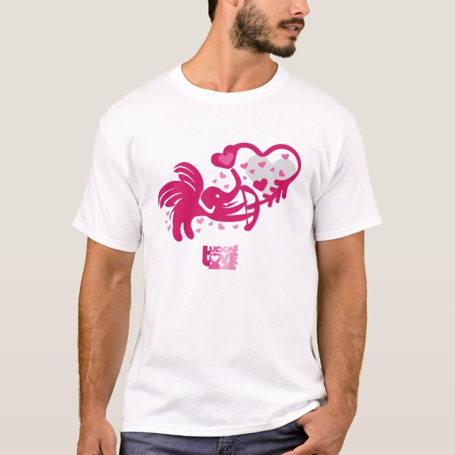 CAMISETA LUCKY LOVE ELEPHANT CUPID ELEPHANT BY MASANSER (Anverso)