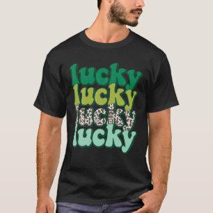Camiseta Lucky Lucky Lucky Lucky Lucky Leopard Saint Patric