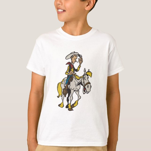 Camiseta Lucky Luke y Jolly Jumper personalizado vaquero y  (Anverso)