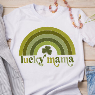 Camiseta Lucky Mama Retro el arte del mundo en San Patricio