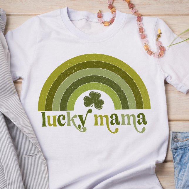Camiseta Lucky Mama Retro el arte del mundo en San Patricio (Subido por el creador)