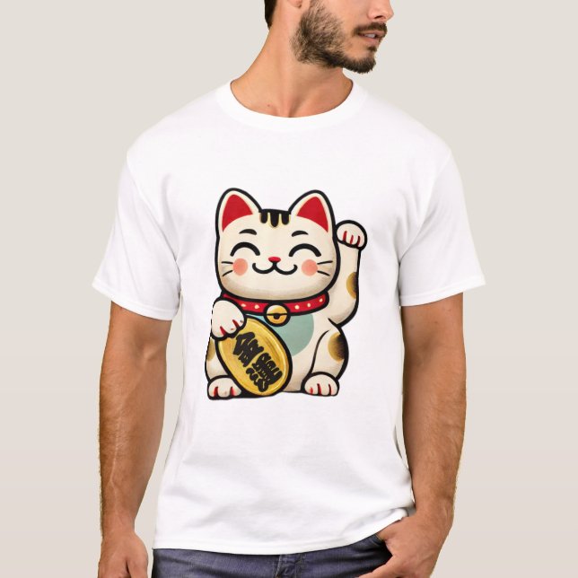 Camiseta Lucky Maneki-neko: A Charm for Wealth and Fortune (Anverso)