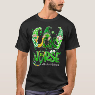 Camiseta Lucky Medical Assistant Gnomies Leopard St Patrick