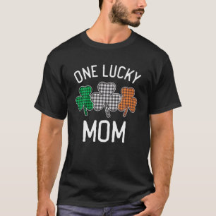 Camiseta Lucky Mom St. Patrick's Day Irish Flag Plaid C